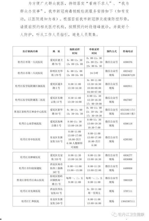 牡丹江核酸最新爆料消息,揭秘疫情下的防控举措与进展